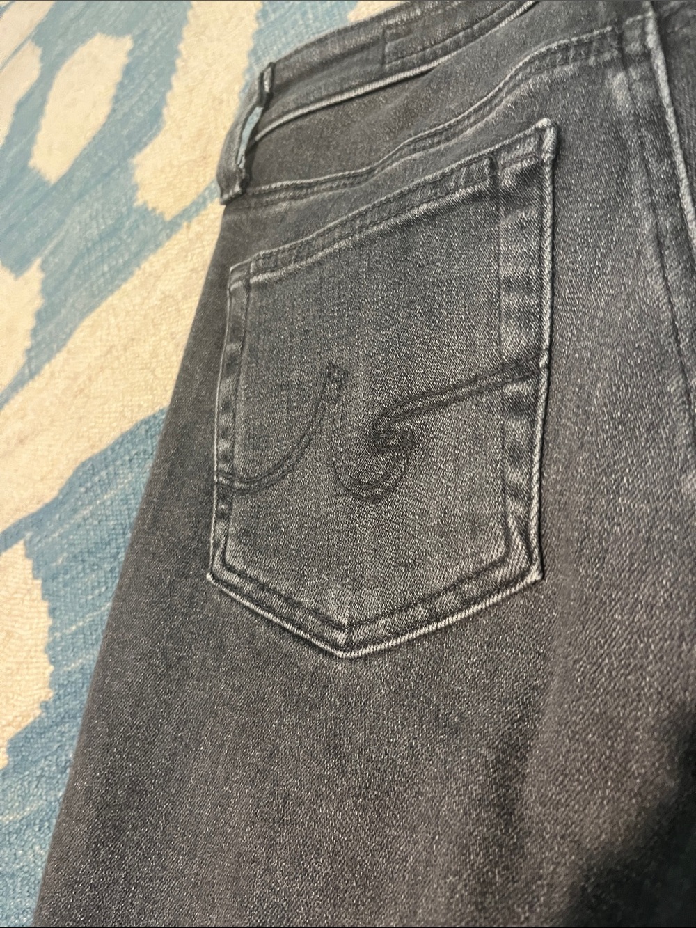 Ag Adriano Goldschmied Grey Mari High Rise Slim Straight Denim Jeans - Picture 6 of 7